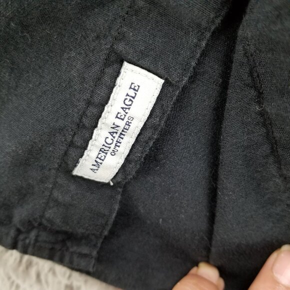 American Eagle Outfitters Shirt Mens Medium 100% Cotton Gray Black Ombre - Picture 3 of 10